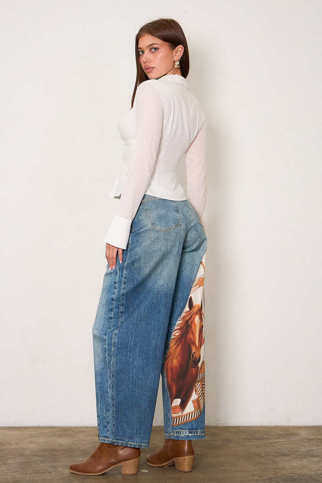 Jeans barrel caballos