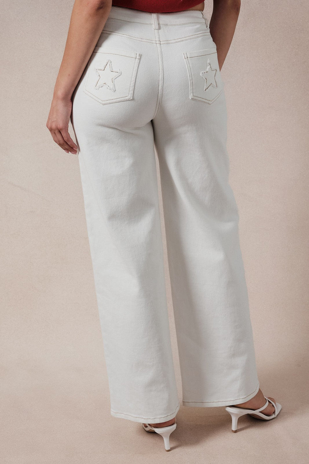 Jeans blancos estrella