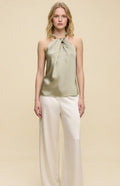 Blusa satinada halter