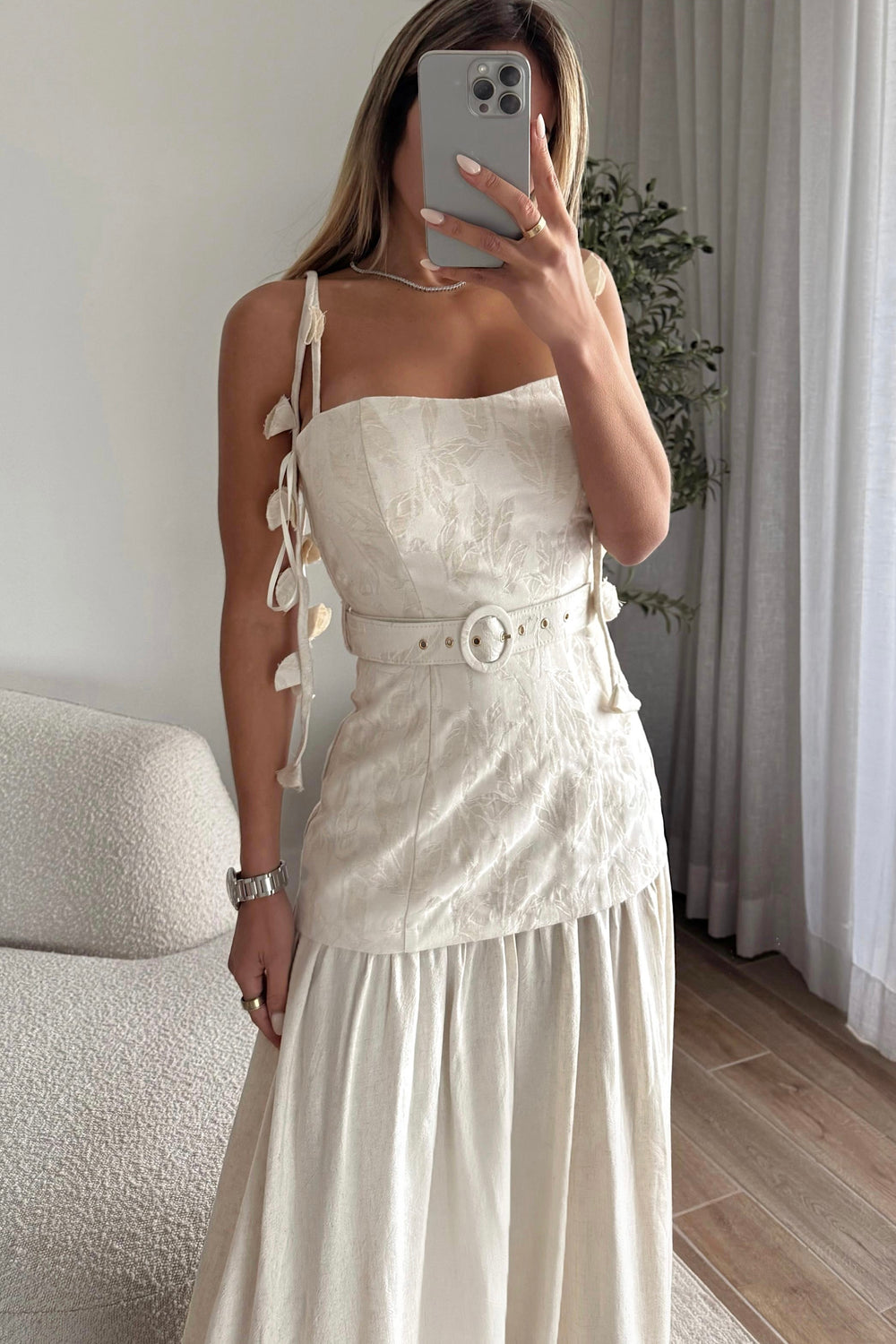 Vestido ceremonia lino