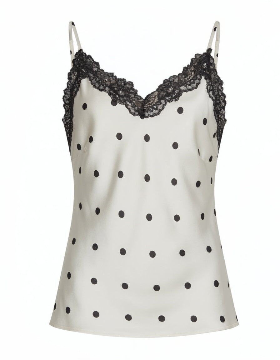 Blusa lencería lunares