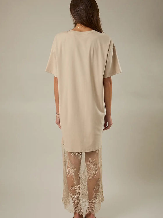 Vestido algodón encaje