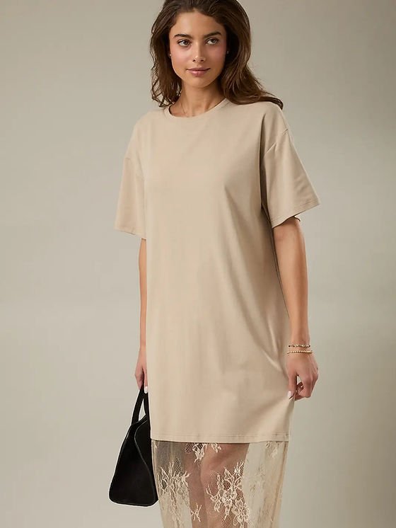Vestido algodón encaje