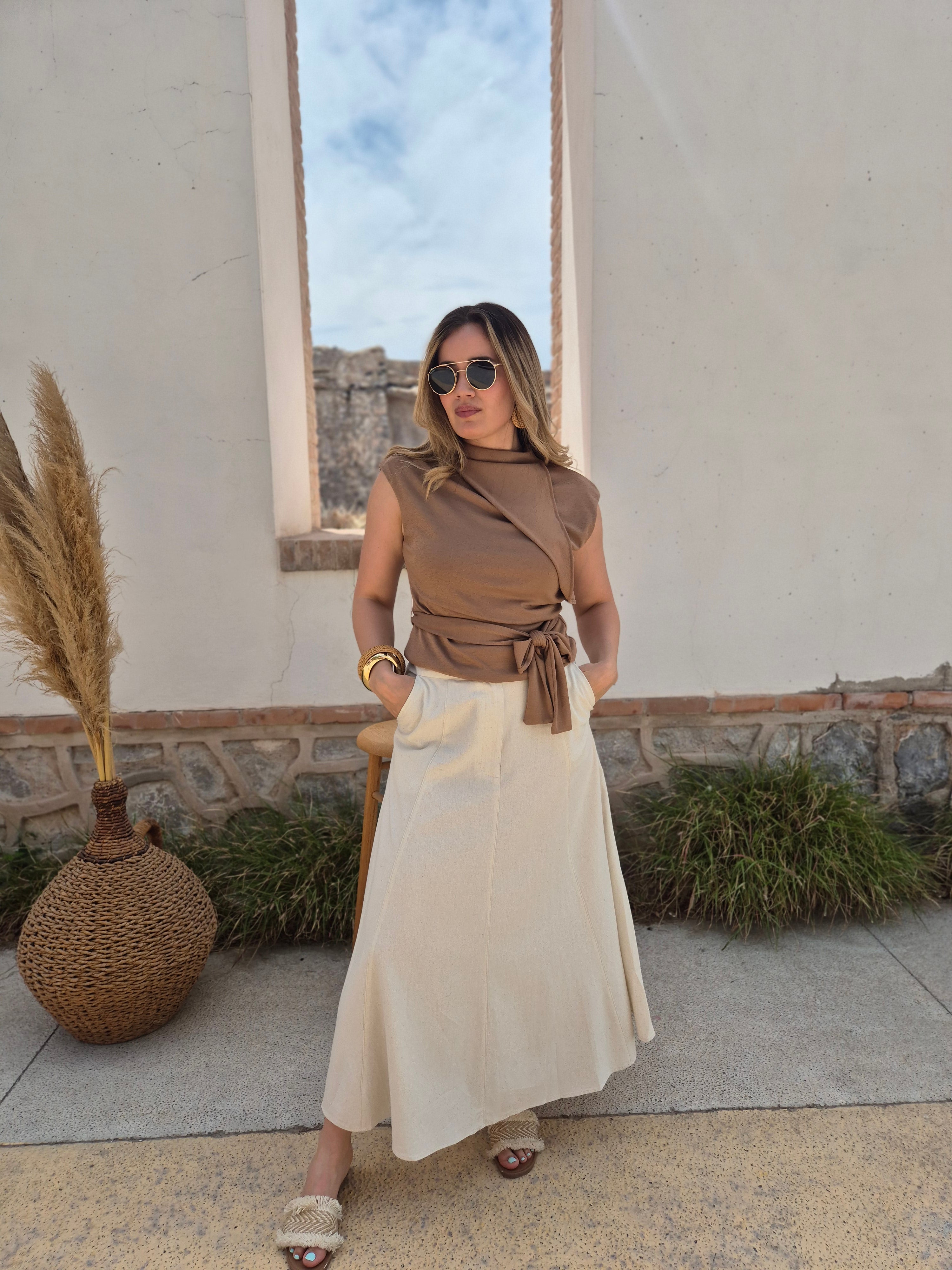 Falda lino
