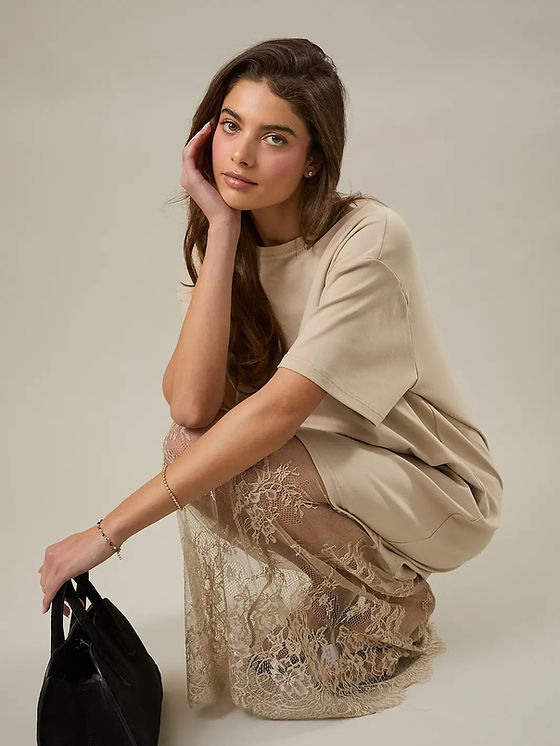 Vestido algodón encaje