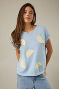 Blusa de punto con limas