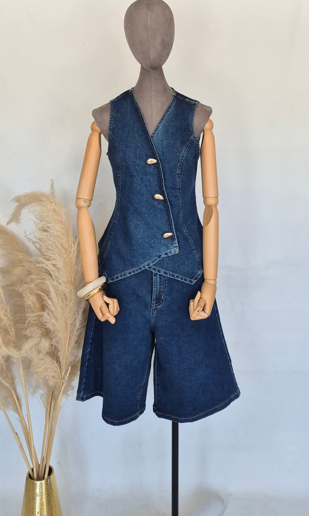 Set denim bermuda