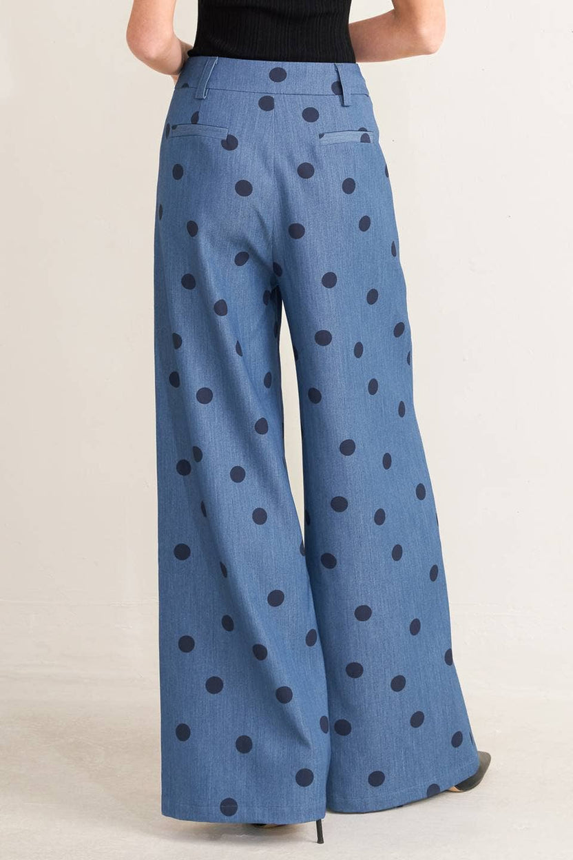 Set polka dots azul